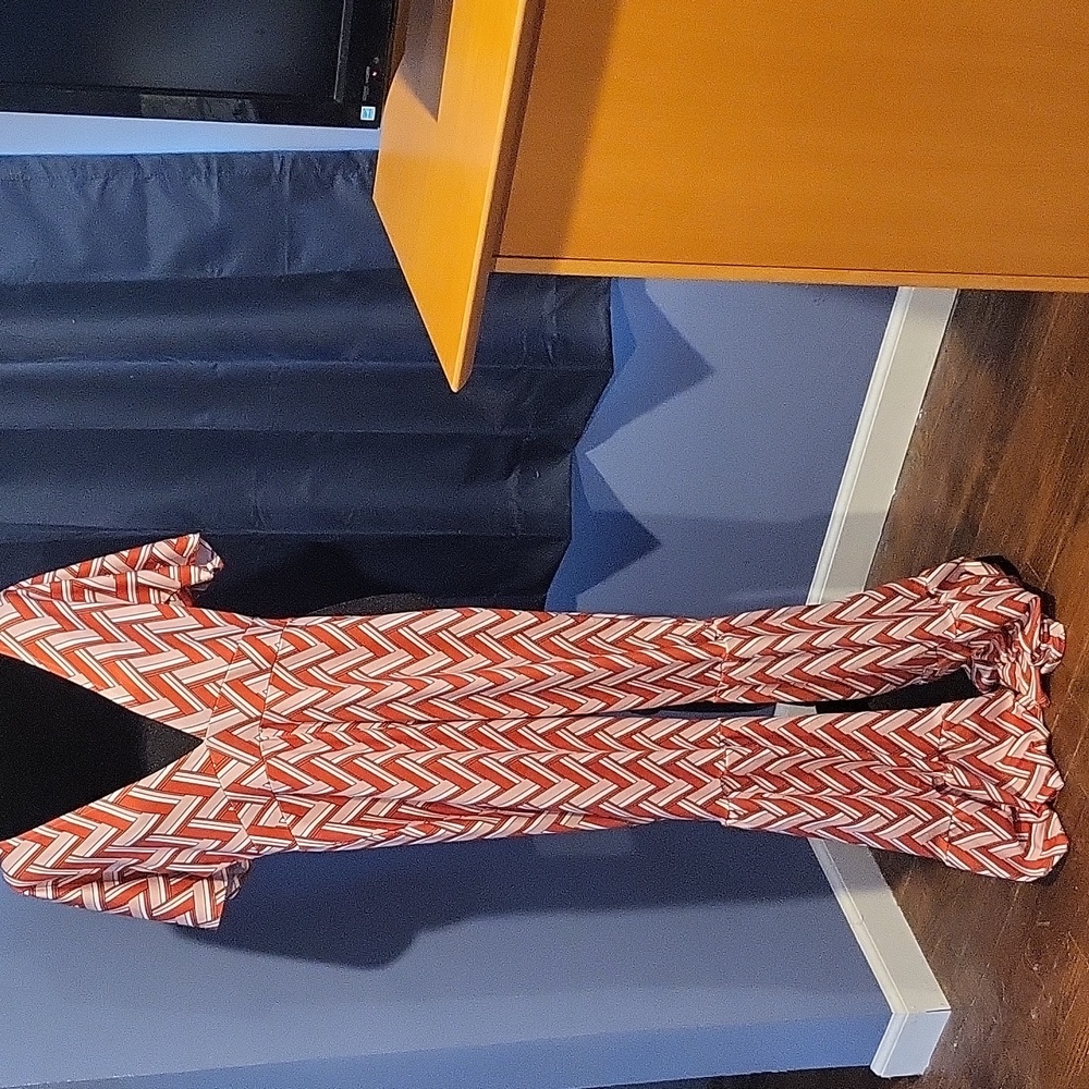 Orange and White Bell Bottom Jumper